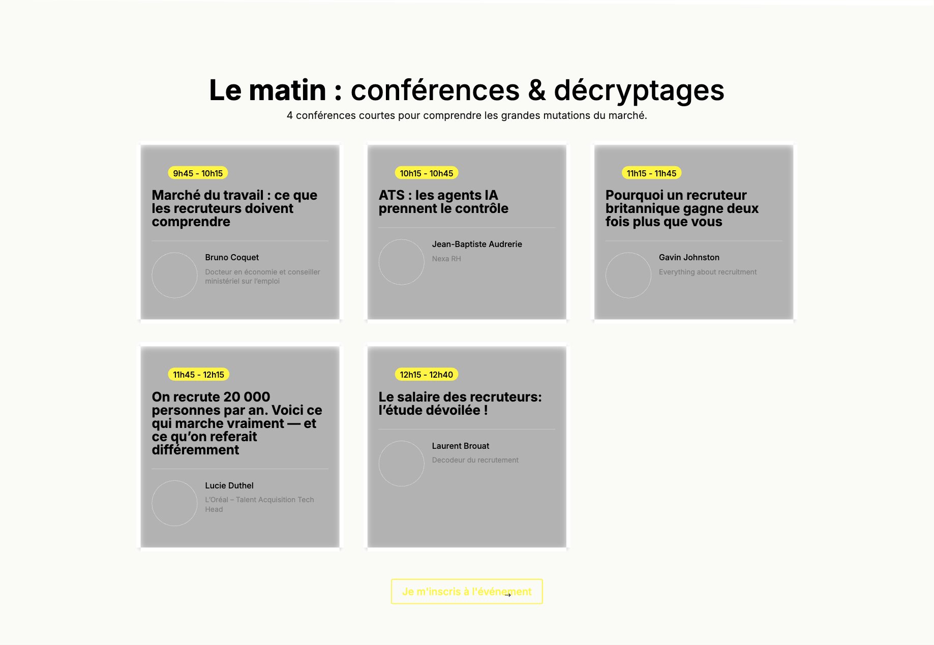 Programme des conférences du matin de TalentLab 2026